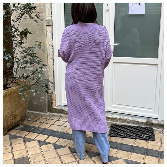 #95 Boho Made In Italy Soft Oversized  Sweater Knit Cardigan - Picture 7 of 7